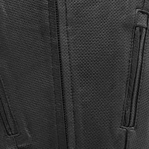 Chaleco de Cuero Vacuno Perforado Negro para Motociclistas, Transpirable, con Cierre Frontal, para Hombre, OEM, ODM - Product Image 3