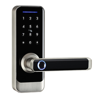 SMARTEK más nuevo A233 aplicación inteligente huella digital código tarjeta cerraduras electrónica impermeable mortaja Wi-Fi Smart TTLOCK cerradura de puerta