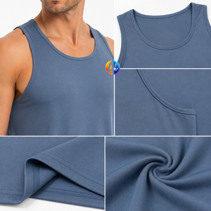 Durable stitching supports active use while Man Tank <b>Top</b> with secure fit for sports practice and summer <b>walks</b> daily wear - Product Image 5