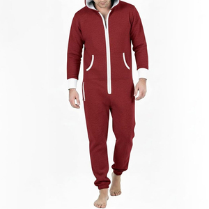 Mens <b>Jumpsuit</b> Onesie Rompers Drawstring Hooded Full Zip One Piece <b>with</b> <b>Pockets</b> - Product Image 5