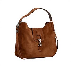 Handmade Genuine Leather Women's Lightweight Durable Waterproof Luxury Shoulder <b>Handbag</b> with Zipper Closure Large Capacity India - Product Image 2