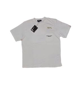 T-shirt à manches courtes en coton pur pour homme, 180g, tricoté, teint en fil, col rond, respirant et à séchage rapide - Product Image 1