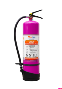 Extintor de Incendios Multiusos a Base de Agua ORION de 6 Litros, Batería de Litio, Incendios A-B-C, Clasificación 1A 55B, Vinafoam Multiusos - Product Image 1