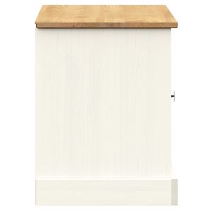 Scarpiera in legno massello bianco VIGO pino 41.7 "x 13.8" x 17.7 "elegante scarpiera - Product Image 6