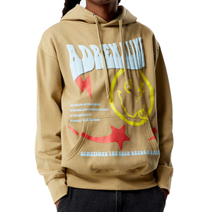 Sweat à capuche unisexe surdimensionné en polaire épaisse de haute qualité pour homme, personnalisable avec logo imprimé en 3D en relief - Product Image 3