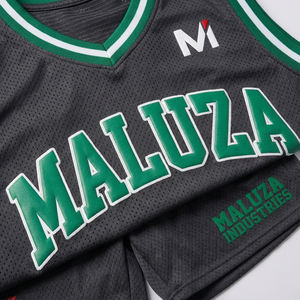 Uniforme de baloncesto personalizado de malla transpirable, conjunto de camiseta y pantalones cortos para equipo, ropa deportiva de entrenamiento profesional MALUZA INDUSTRIES, equipo de élite - Product Image 4