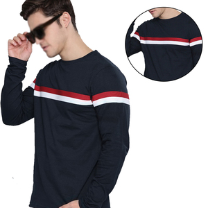 <b>Navy</b> <b>Blue</b> & Red Solid Flannel Cotton Polyester Breathable Quick Dry Custom Logo <b>Men</b> <b>T</b>-<b>Shirts</b> Wholesale High Quality - Product Image 4