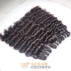 Cabello ondulado profundo que teje 100% cutículas extensiones de cabello de trama vietnamita 100 gramos/paquete para hacer peluca gruesa extremo saludable - Product Image 4