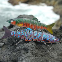 Vente chaude transfrontalière Leurre de pêche coulant multi-sections 12cm 16g 8 sections, Leurre artificiel dur crankbait pour eau douce et eau de mer, Accessoire de pêche