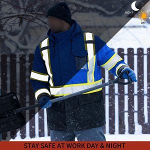 High Visibility Safety <b>Jacket</b> Reflective Tape Design <b>Construction</b> Site Safety Gear Breathable Fabric Workwear HI VIS <b>Jackets</b> - Product Image 5
