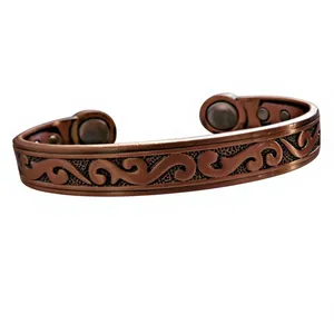 Pulsera Terapéutica de Cobre Sólido con Diseño de Lobo Salvaje Hecho a Mano, Joyería Metálica de Moda con Diseño Exquisito - Product Image 3