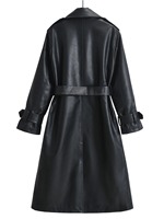 Manteaux longs exclusifs en cuir de vachette pour femmes – Blousons en cuir véritable tendance pour l'hiver – Manteau long en peau de mouton pour femmes