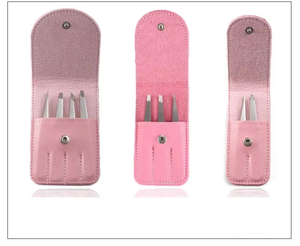 Pinzas de Depilar de Acero Inoxidable con Punta Inclinada Dorada, Marca Privada, Venta al Por Mayor, para Eliminar Dardos y Pelo Encarnado, con Logotipo Personalizado - Product Image 2