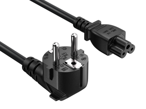 Câble d'alimentation SYONG durable 1,5 m EU 2 broches vers IEC 60320 C5, cordon d'alimentation en cuivre nu 0,5 mm pour ordinateurs portables, projecteurs, moniteurs, imprimantes, noir - Product Image 3