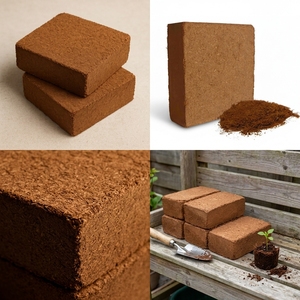 Bloc de tourbe naturel en fibre de coco à haute rétention d'eau, substrat de culture pour plantes, 5 kg, prêt à l'emploi - Product Image 5