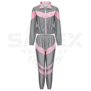Conjunto de Chaqueta Cortavientos Vintage de Invierno Oversize con Capucha y Pantalones Impermeables para Mujer, Chándal de Exterior con Media Cremallera 100% Algodón - Product Image 3