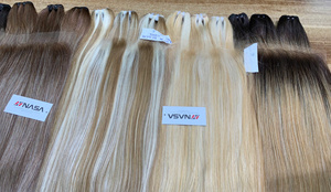 Extensions de cheveux naturels lisses Super Double Drawn et Lace HD, prix d'usine, de 50 cm à 80 cm, cheveux humains vietnamiens - Product Image 4