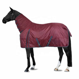 Couvertures lourdes respirantes en toile/polaire pour chevaux – Tapis de protection hivernal pour concours hippique - Product Image 1