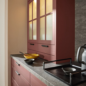 Gabinetes de Cocina Modernos Rosados Personalizados JY Project, Isla de Cocina Modular de Lujo, Juego Completo RTA para Hotel, Apartamento y Hogar - Product Image 4