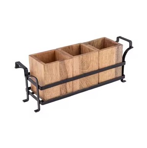 Hotel Party Wedding Service Wooden Caddy for Dining Tables Tea <b>Trays</b> and Breakfast in Bed <b>Tray</b> caddy - Product Image 5