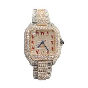 Reloj de Lujo Personalizado con Diamantes Cultivados en Laboratorio, de Acero Inoxidable, de Alta Calidad, para Hombre - Product Image 6