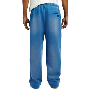 Pantalon de jogging en molleton de coton vieilli personnalisé, style streetwear vintage, coupe large, avec logo OEM - Product Image 5
