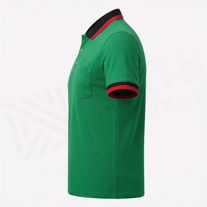 เสื้อโปโลผู้ชายไซส์ใหญ่ ผ้าฝ้ายถักนิตติ้ง 100% ระบายอากาศได้ดี สีสันปรับแต่งได้ เหมาะสำหรับเล่นกอล์ฟและกิจกรรมกีฬา - Product Image 3