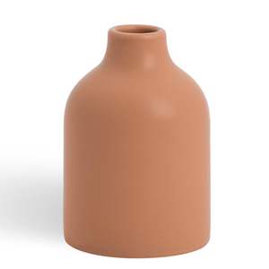 Vase en métal de luxe à col étroit pour herbe de la pampa, poterie décorative moderne rustique style ferme pour bureau et salon - Product Image 1