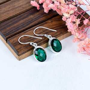 Chrome Diopside Sterling <b>Silver</b> <b>Drop</b> <b>Earrings</b> Gemstone Jewelry Handmade Gift for Her - Product Image 6