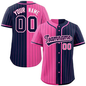 Maillot de baseball personnalisé pour homme, avec bouton personnalisé, imprimé, couleur dégradée, numéro sublimé et brodé, vente en gros - Product Image 1