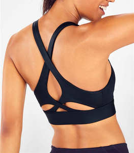 Soutien-gorge de sport sans couture à fermeture éclair et dos croisé, côtelé, à maintien élevé, grande taille, faible MOQ, pour filles BY BS Yoga Bra 2026 - Product Image 2