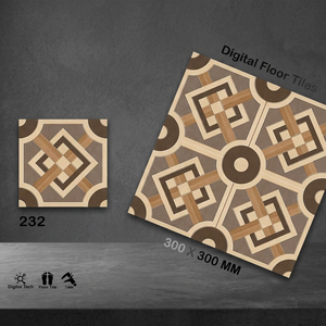 Carreaux de sol en céramique antidérapantes, 300x300mm, carreaux de cuisine et salle de bains de couleur bois, 4 pièces - Product Image 4
