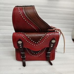 Customised Handmade Leather Saddle <b>Bag</b> with <b>Studs</b> – Western Horse Riding Saddle <b>Bag</b>, Durable & Stylish By Adeefa Enterprises. - Product Image 3