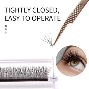 KINGIST CORPORATION New Style Professional <b>Mink</b> Stainless Steel <b>Eyelash</b> <b>Extension</b> Tweezers Sustainable Rose Gold Anti-Slip Fiber - Product Image 2
