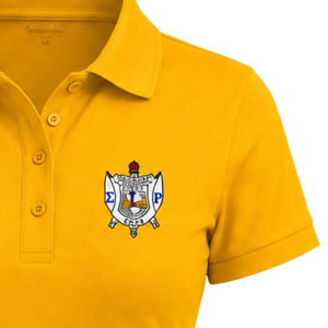 Polo uni pour femme Sigma Gamma Rho, design personnalisé, manches courtes, col classique, vêtements décontractés pour sororité, tenue d'équipe, vente en gros OEM ODM - Product Image 5