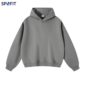 Sudadera con Capucha Oversize de Felpa para Otoño, 100% Algodón, Estampado Gráfico de Estrella de Cinco Puntas Negra, Logotipo Personalizado de Fábrica, Ropa Casual Urbana - Product Image 5