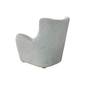 Poltrona Girevole in Tessuto Color Zinco per Soggiorno - Product Image 4