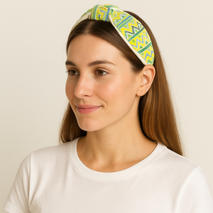 Handmade <b>Beaded</b> Zigzag Pattern Style Comfortable Soft <b>Headband</b> Colorful Embroidered Fabric Hair Accessory Casual Wear Parties - Product Image 5