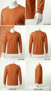 High Quality 100% Cotton Long Sleeve <b>T</b>-<b>Shirt</b> O-Neck Vintage Streetwear Style Men's <b>Pack</b> of <b>5</b> - Product Image 6