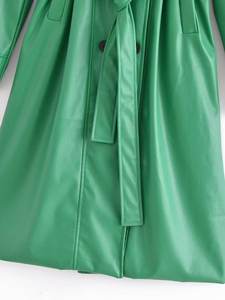 Abrigo Cruzado de Lujo Minimalista, Gabardina de Corte Relajado, Abrigo Largo de Moda - Product Image 5