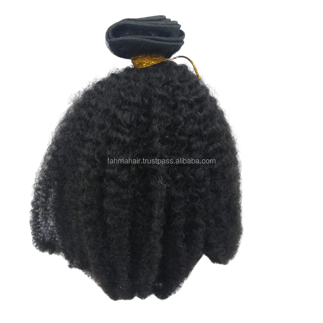 Hernieuwbare Milieuvriendelijke Afro Kinky Haarbundels 100 Human Remy Hair Cuticula Uitgelijnd Easy Care Hair Extensions