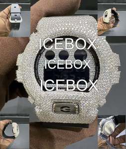 Boîtier personnalisé en moissanite VVS1, diamants en moissanite, bracelet en acier inoxydable avec fermoir, couvercle de montre de luxe - Product Image 4