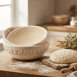 Round Natural Banneton <b>Basket</b> Handmade <b>Bread</b> Proofing <b>Basket</b> with Liner for <b>Bread</b> Baking Baking Tool Mould - Product Image 5