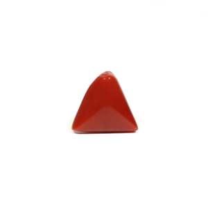Handcrafted 8.1 Ct Oval Cabochon Synthetic Red Coral Loose Gemstone for Jewelry - Product Image 1