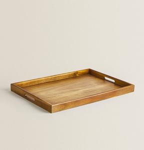 Bandejas Decorativas de Madera de Acacia con Asas, Perfectas para Servir Desayunos, Bocadillos y Bebidas - Product Image 1