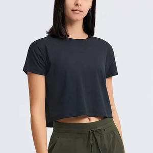 Camisetas sin Mangas para Mujer con Logotipo Personalizado, Transpirables, Ecológicas, de Spandex/Algodón, Manga Corta, Impresión Digital, Logotipo Multiposición - Product Image 1