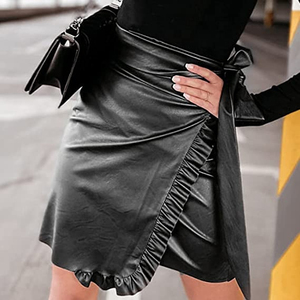 กระโปรงหนังแท้สำหรับผู้หญิงกระโปรงหนังแท้คุณภาพดีที่สุดสำหรับผู้หญิงวัสดุทนทานกระโปรงลำลองใส่สบาย - Product Image 2