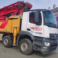 Camión Bomba de Concreto Usado Sany 62m 2020 con Chasis Mercedes Benz 180m³/h para Construcción de Infraestructuras y Edificios de Gran Altura