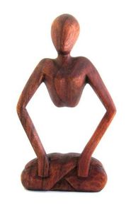 Handcrafted Wooden Spiritual Yoga Sculpture For Modern Home Decor And Meditation Room Decoration - Product Image 6
