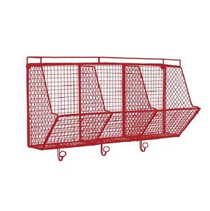 Stylish Iron Wall Hanging Basket Featuring Handmade Craftsmanship for Modern Farmhouse Wall <b>Storage</b> Solutions - Product Image 3